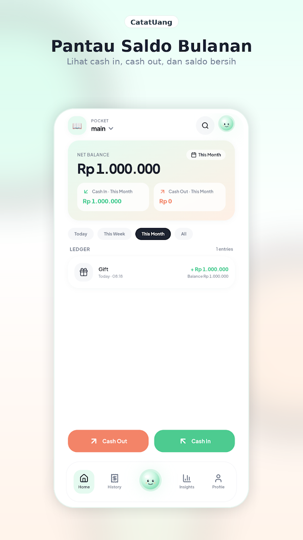CatatUang app screenshot from its Google Play listing